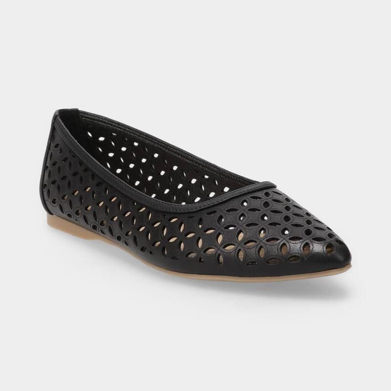 LC Lauren Conrad レディース シューズ サンダル LC Lauren Conrad Cecta Perf Womens Pointed Toe Ballet Flats Black ブラック