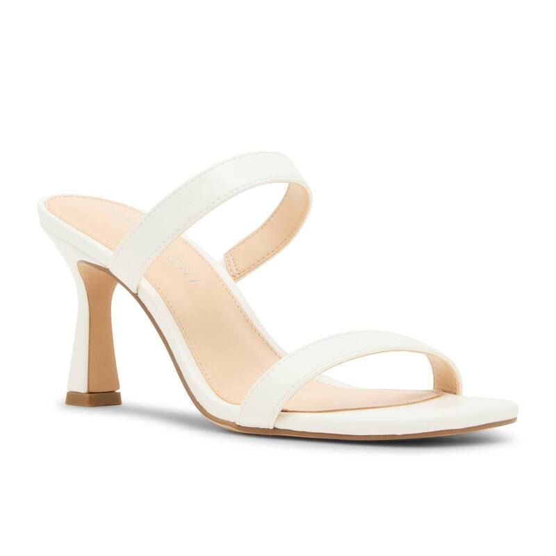 マッデンガール レディース シューズ サンダル ヒール madden girl Georgie WomenslipOn Flare Heels White ホワイト