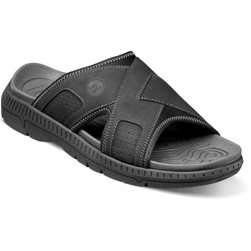 ノンブッシュ レディース シューズ サンダル Nunn Bush Mens Laguna Slide Sandals Black ブラック