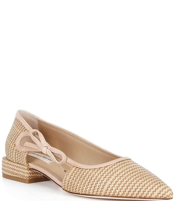 アントニオ メラーニ レディース シューズ パンプス Antonio Melani Lila Raffia Bow Flats Natural