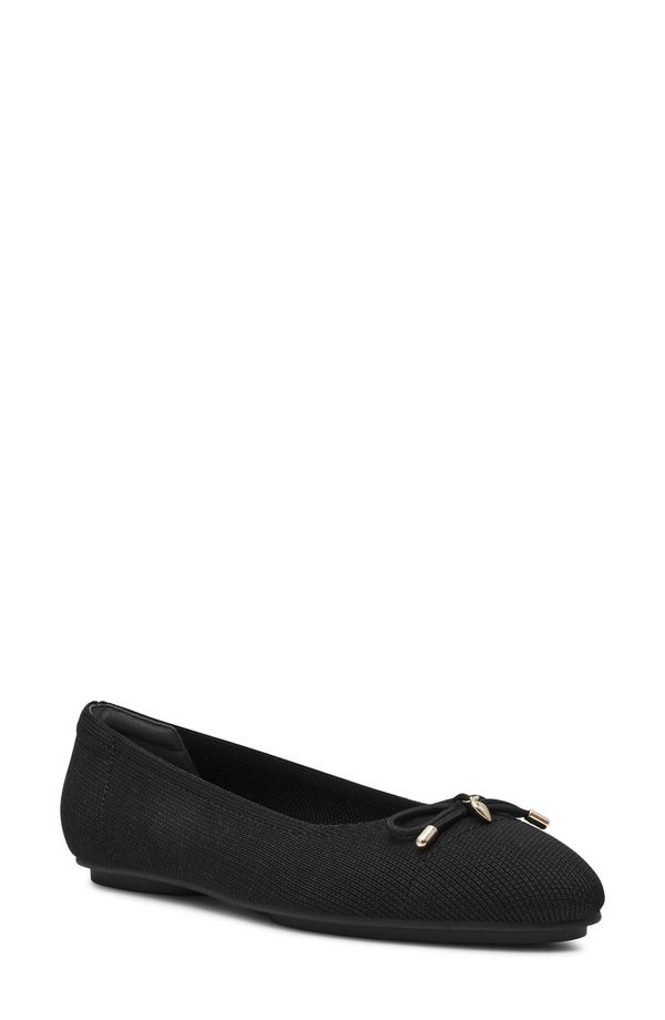 アンクライン レディース シューズ パンプス Anne Klein Luci Flat Blacknit ブラック