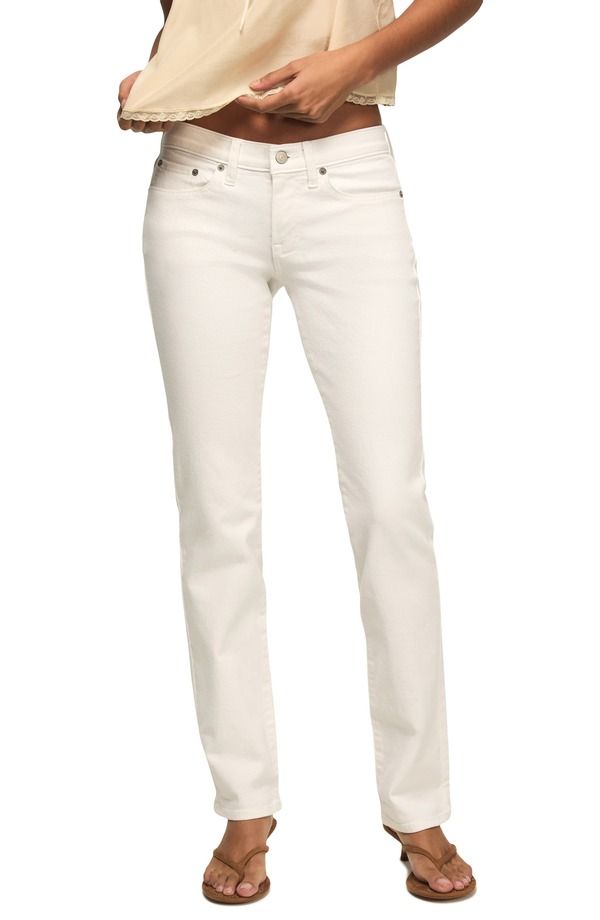 ラッキーブランド レディース ボトムス デニムパンツ ストレート ジーンズ Lucky Brand Sweet Mid Rise Straight Leg Jeans Bright White ホワイト