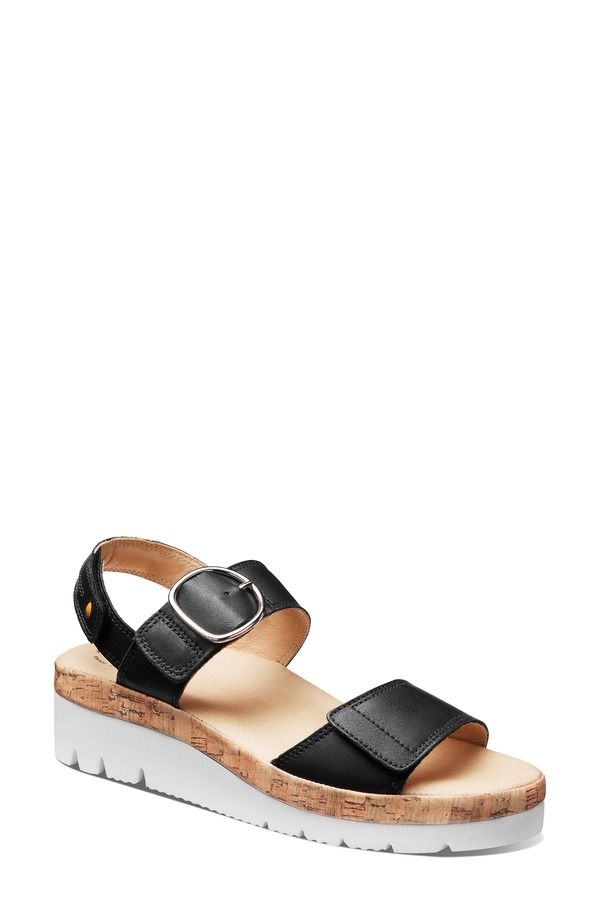 サミュエルフドバード レディース シューズ ヒール サンダル Samuel Hubbard Portola Two Strap Sandal Black Leather ブラック
