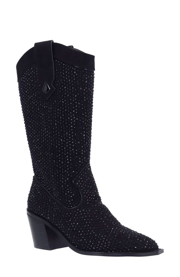 ジェイレニー レディース シューズ ブーツ・レインブーツ J Rene Laylani Pointed Toe Western Boot Black ブラック