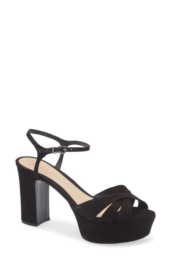 シュッツ レディース シューズ ヒール プラットフォーム サンダル Schutz Keefa Platform Sandal Black ブラック