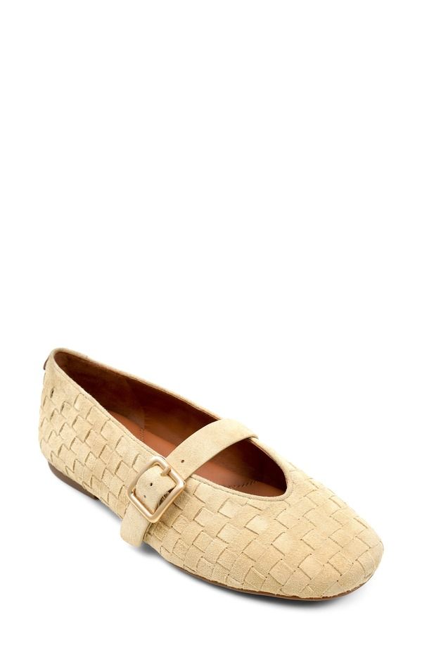 ジェントルソウルズ レディース シューズ パンプス Gentle Souls Winifred Woven Mary Jane Flat Soybean Suede