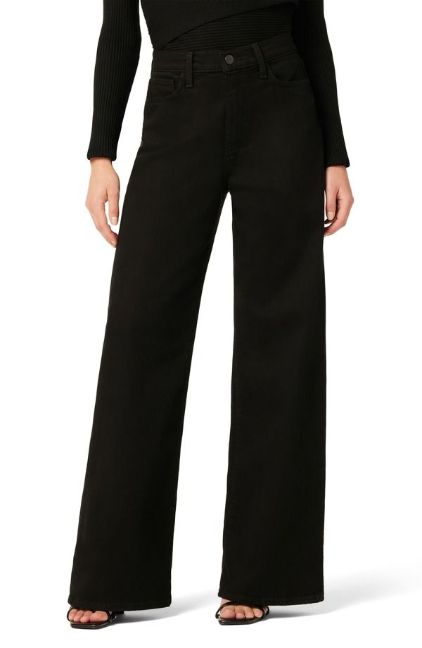 ジョーズ レディース ボトムス デニムパンツ ワイドレッグ ハイウエスト プチ ジーンズ Joes The Mia Petite High Waist Wide Leg Jeans Black ブラック