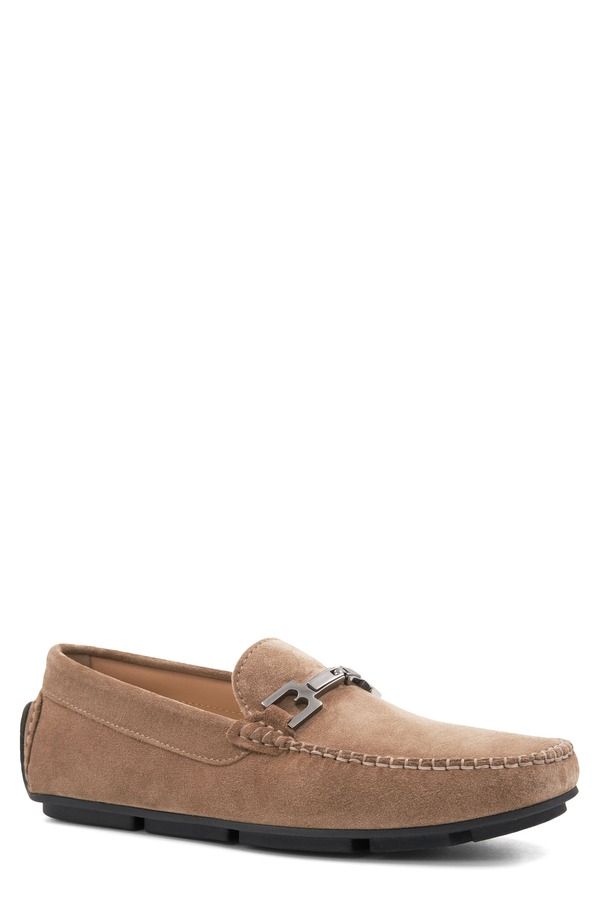 ブルーノマグリ メンズ シューズ スリッポン・ローファー Bruno Magli Taso Bit Driving Loafer Taupe Suede トープ