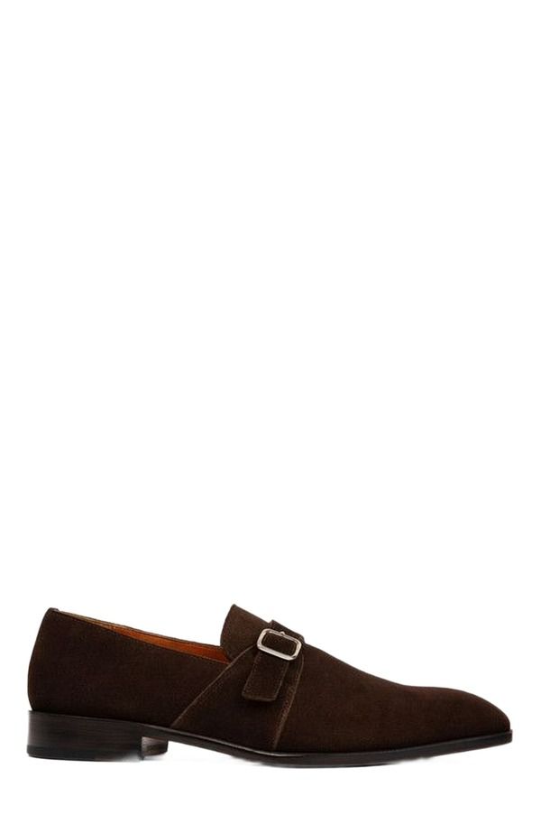 アンソニー ヴィア メンズ シューズ スリッポン・ローファー モンク Anthony Veer Dunhill Single Monk Tobacco Velvet Brown ブラウン