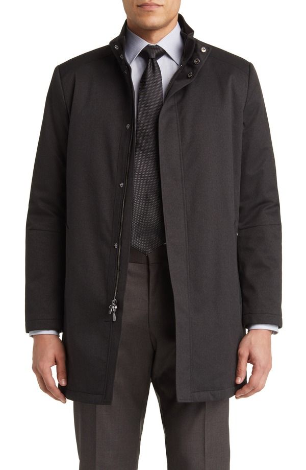 ハート シャフナー マルクス メンズ アウター ジャケット・ブルゾン コート Hart Schaffner Marx Bryce Technicall Weather Wateresistant Coat Charcoal チャコール