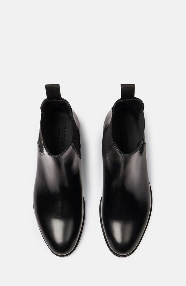 スカロッソ レディース シューズ ブーツ・レインブーツ チェルシーブーツ チェルシー SCAROSSO Elena Chelsea Boots Black Calf ブラック