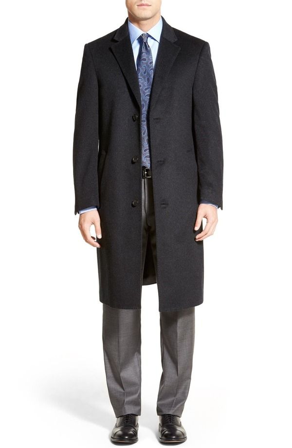 ハート シャフナー マルクス メンズ アウター ジャケット・ブルゾン ウール コート Hart Schaffner Marx Sheffield Classic Fit Wool Cashmere Overcoat Charcoal チャコール