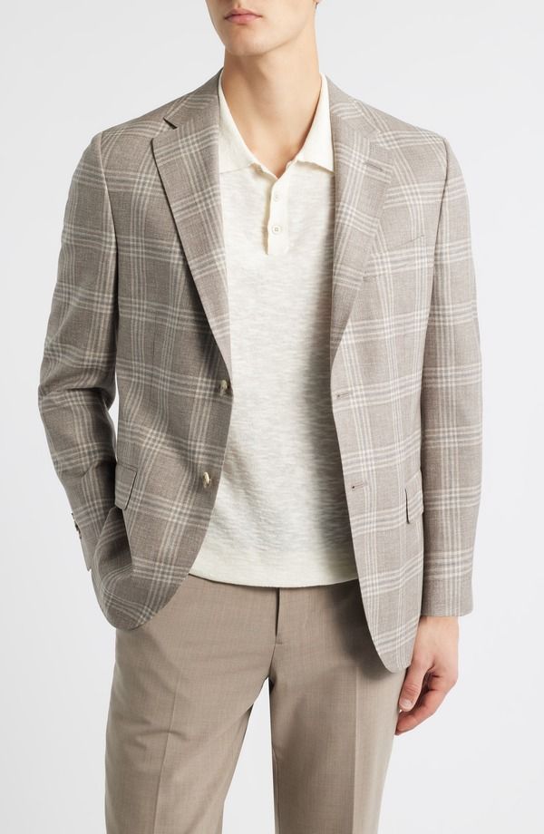 ピーター・ミラー メンズ アウター ジャケット・ブルゾン ウール コート Peter Millar Hyperlight Softan Plaid Wool Sport Coatan タン