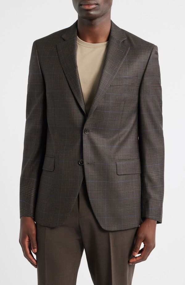 ピーター・ミラー メンズ アウター ジャケット・ブルゾン ウール コート Peter Millar Flynn Classic Fit Brown Plaid Wool Sport Coat Brown ブラウン
