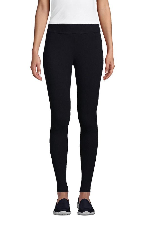 ランズエンド レディース ボトムス レギンス ニット Lands End Starfish Mid Rise Knit Leggings Black ブラック