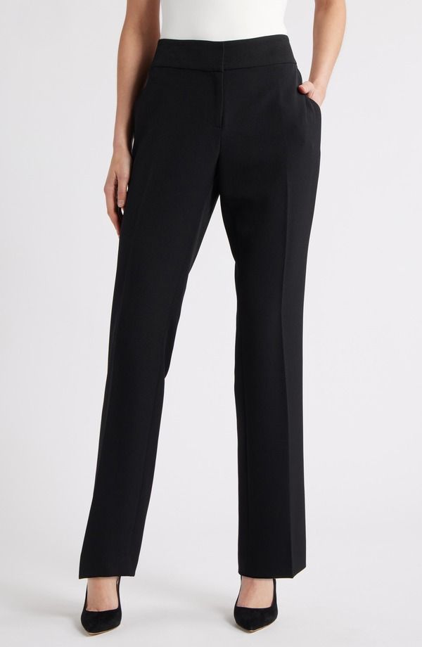 カスパール レディース ボトムス デニムパンツ ストレート KASPER Ava Straight Leg Pants Black ブラック