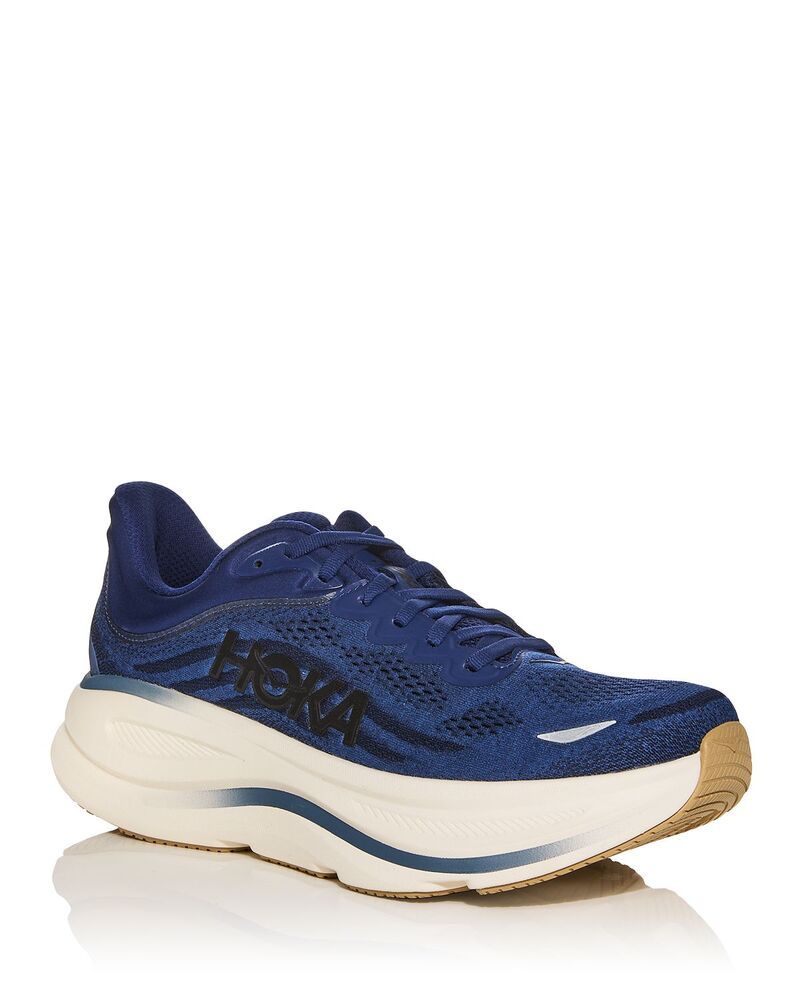 ホカオネオネ メンズ シューズ スニーカー レース HOKA Mens Bondi 9 Lace Up Running Sneakers Blue ブルー