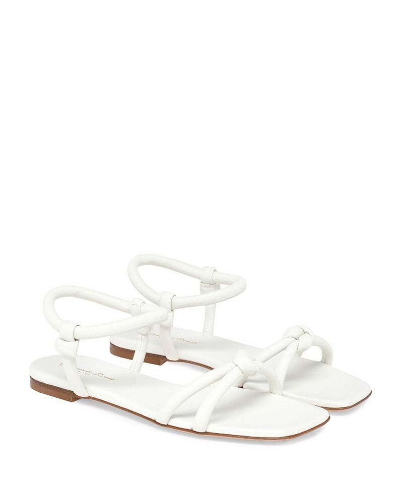 ジャンヴィト ロッシ レディース シューズ パンプス Gianvito Rossi Womens Juno 05 Flats White Leather ホワイト