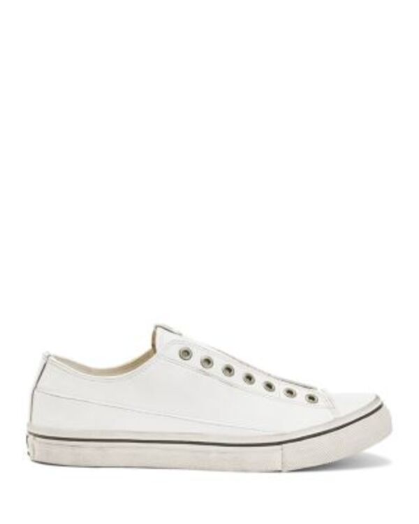 ジョンバルベイトス メンズ シューズ スニーカー レース John Varvatos Mens Vulc Lacelesslip On Sneakers White ホワイト