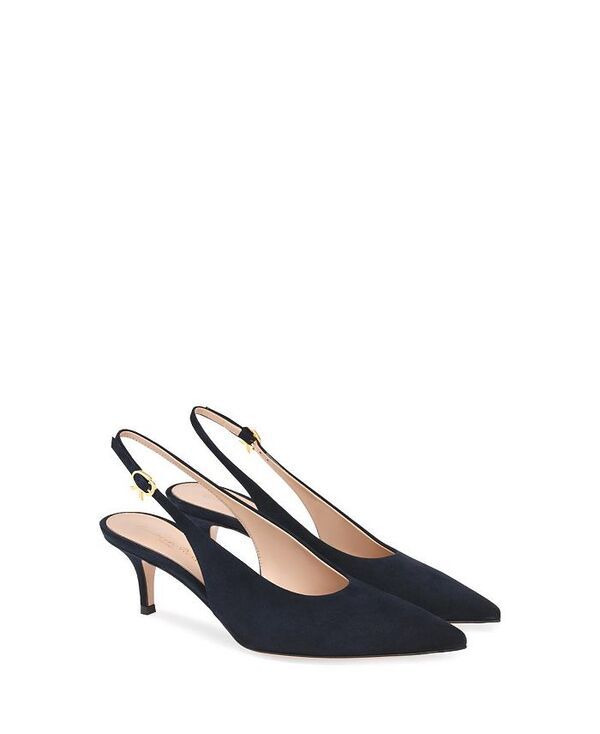 ジャンヴィト ロッシ レディース シューズ パンプス Gianvito Rossi Womens Robbie Sling 55 Pumps Blue Suede ブルー