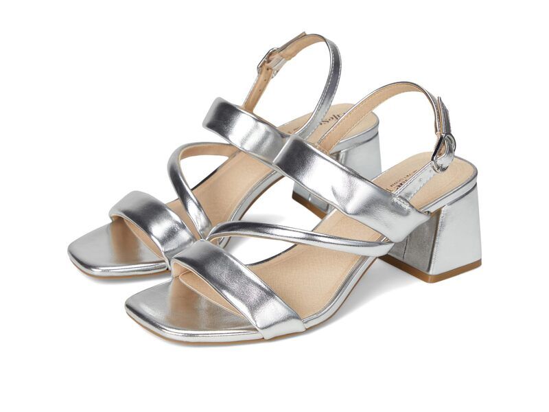 ライフストライド レディース シューズ ヒール LifeStride Celia Slingbacks Silver Metallic シルバー