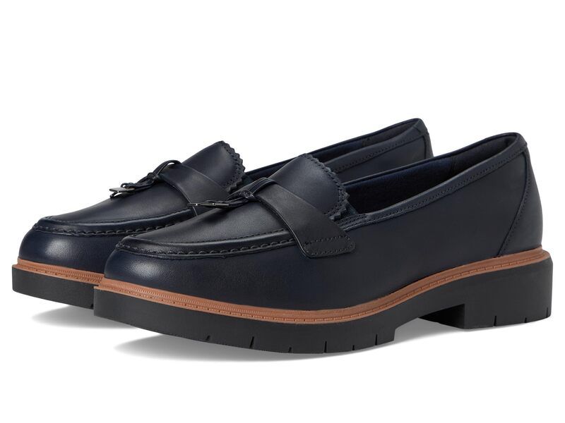 クラークス レディース シューズ スリッポン・ローファー Clarks Westlynn Bella Navy Leather ネイビー