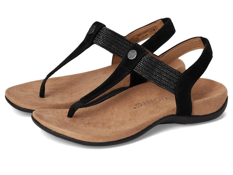 バイオニック レディース シューズ サンダル VIONIC Brea Black Nubuck Le ブラック