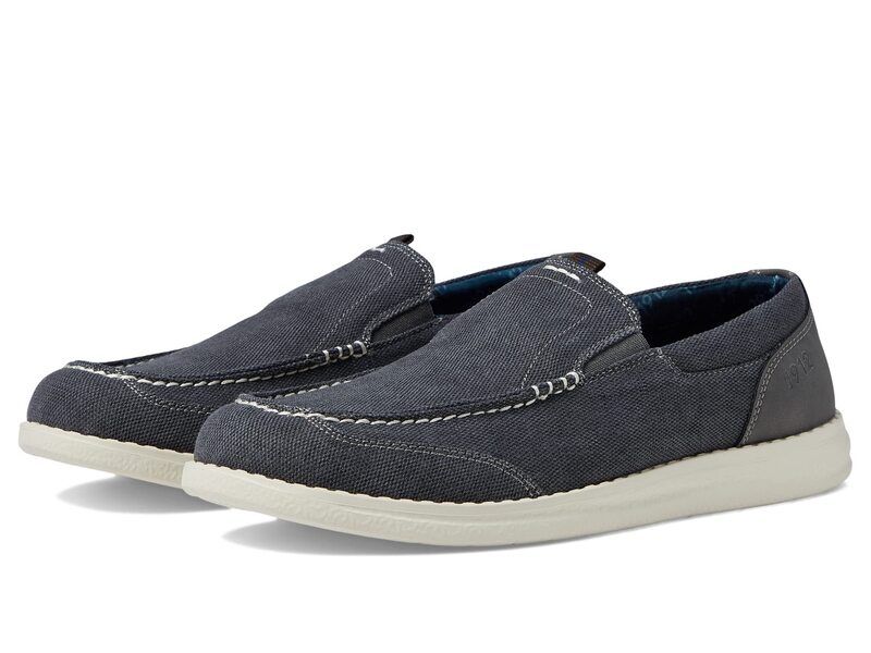 ノンブッシュ メンズ シューズ スリッポン・ローファー Nunn Bush Brewski Canvas Moccasin Toe Venetian SlipOn Gunmetal ガンメタル