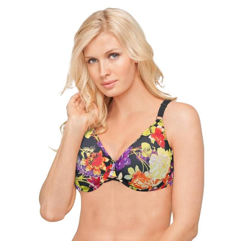 アベニュー レディース アンダーウェア ブラジャー Avenue Womens Back Smoother Bra Black Floral ブラック