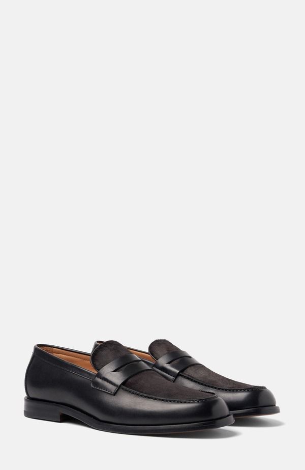 スカロッソ メンズ シューズ ローファー SCAROSSO Aaron Loafers Black Calf ブラック