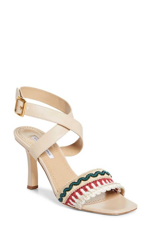 マノロ ブラニク レディース シューズ サンダル アンクル Manolo Blahnik Mabeco Ankle Strap Sandal Yemb 943EYemb 943FMnud 2601