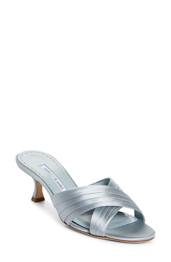 マノロ ブラニク レディース シューズ サンダル Manolo Blahnik Vieramul Slide Sandal Blue ブルー