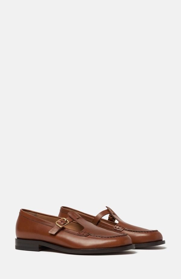 スカロッソ レディース シューズ スリッポン・ローファー SCAROSSO Edna Loafers Tan Calf タン