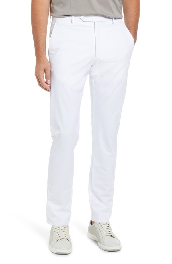 ザネッラ メンズ ボトムス カジュアルパンツ Zanella Mens Active Stretch Flat Front Pants White ホワイト
