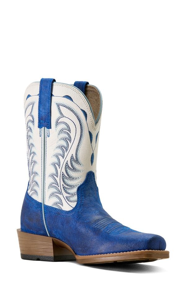 アリアト レディース シューズ ブーツ・レインブーツ Ariat Salinarrow Cutter Toe Western Boot Blueberry