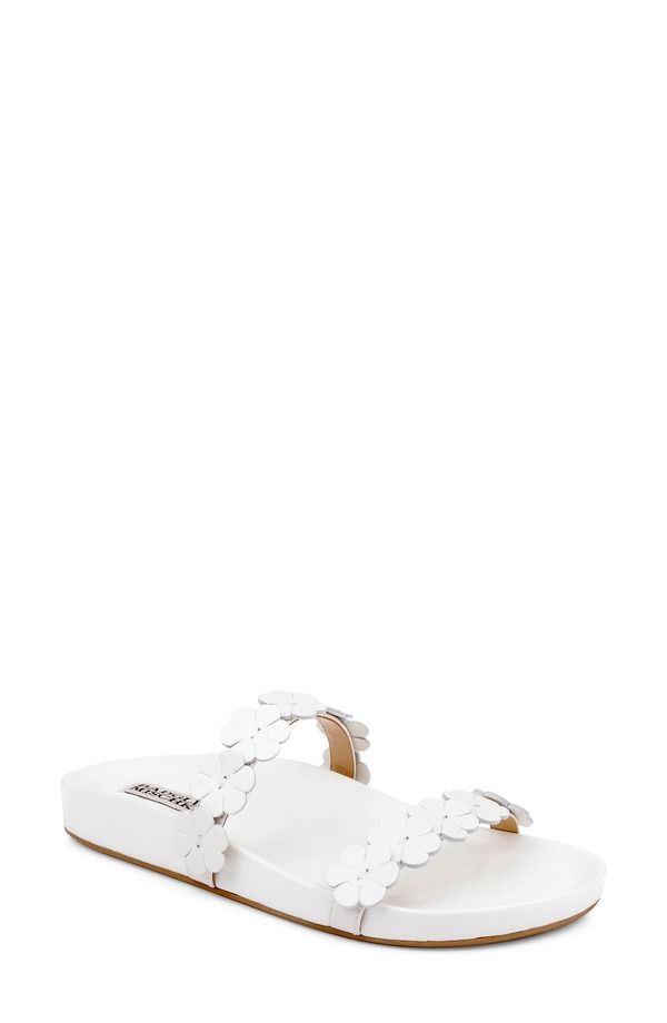 バッドグレイミッシカ レディース シューズ サンダル Badgley Mischka Collection Waterbury Slide Sandal White Leather ホワイト