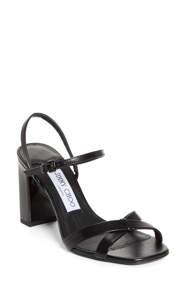 ジミーチュー レディース シューズ サンダル ヒール Jimmy Choo Elsy Block Heel Sandal Black ブラック