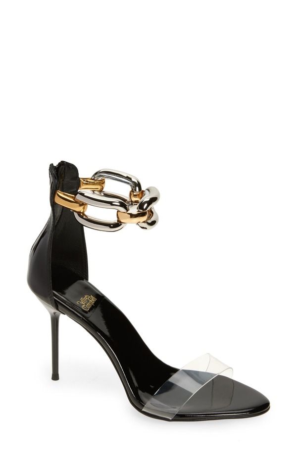 ジェフリー キャンベル レディース シューズ ヒール サンダル アンクル Jeffrey Campbell CuffLink Ankle Strap Sandal Black Clear Multi ブラック
