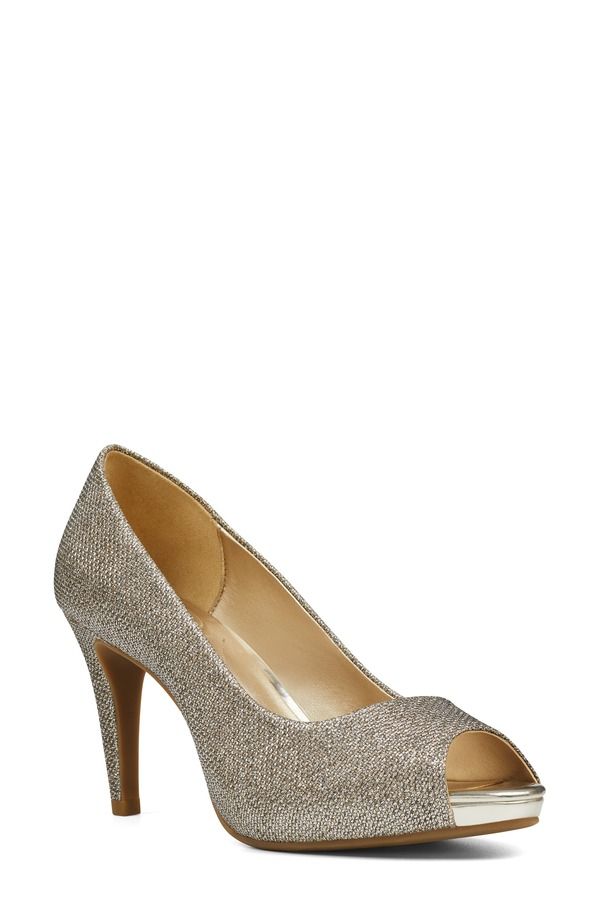 バンドリーノ レディース シューズ ヒール Bandolino Rainaa Peep Toe Pump Gold Glitter ゴールド