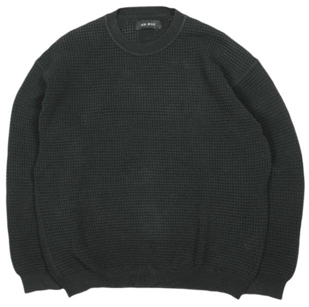 VAINL ARCHIVE ヴァイナルアーカイブ 日本製 DANIL メッシュコットン クルーネックニット 2220022 M BLACK セーター トップス【中古】【VAINL ARCHIVE】 VAINL ARCHIVE ヴァイナルアーカイブ 日本製 DANIL メッシュコットン