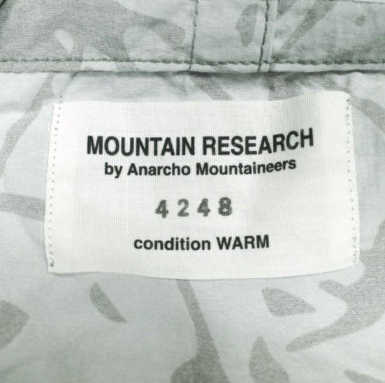 MOUNTAIN RESEARCH マウンテンリサーチ 26SS 日本製 Splatrail Poncho