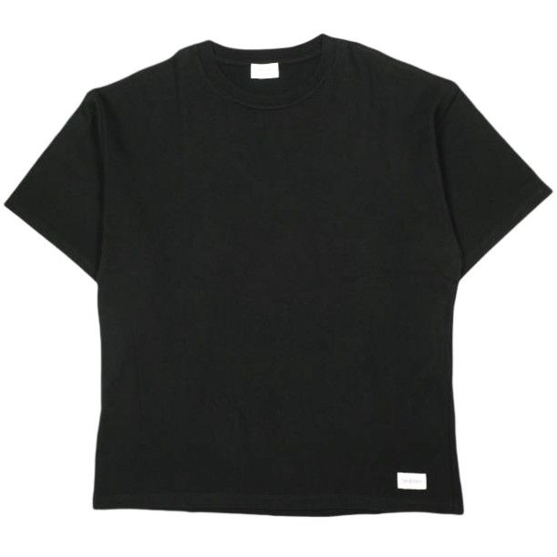 SAINT LAURENT サンローラン 25SS イタリア製 プレーンクルーネックTシャツ TM32 798933 Y37RY 1000 L BLACK 半袖 ロゴパッチ 定価85,800円 トップス g26895