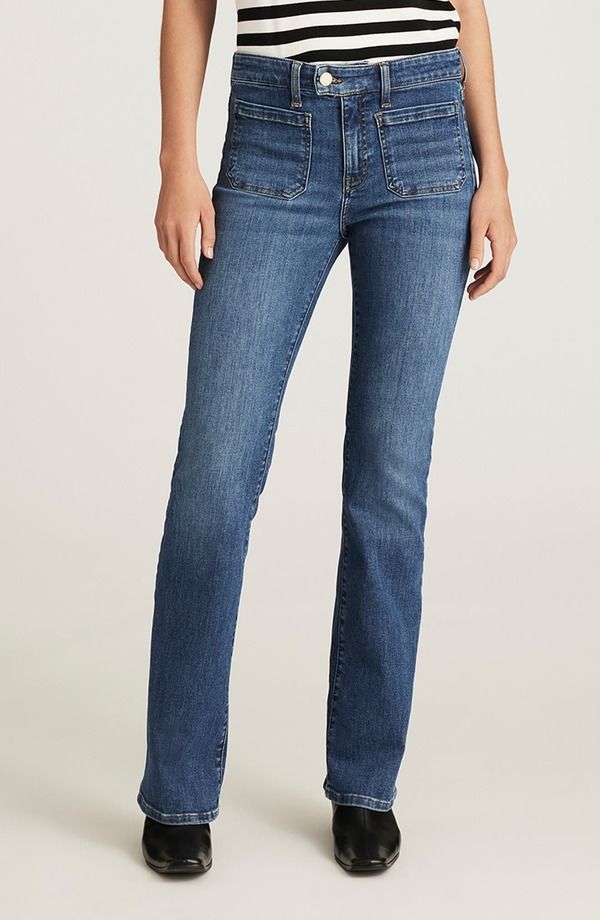 マーヴィ ジーンズ レディース シューズ ブーツ・レインブーツカット Mavi Jeans Vicky Marine Mid Rise Bootcut Jeans Mid Brushed Gold Premium ゴールド