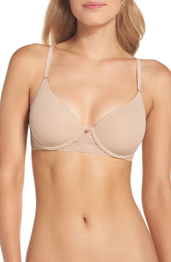 ナトリ レディース トップス Tシャツ Natori Bliss Perfection ComfortShirt Bra Cafe