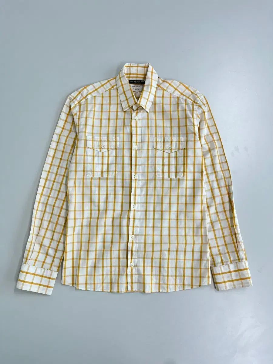 正規品 メゾンキツネ Corso Como 옐로우 CHECK シャツ