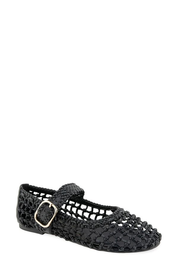 ケネスコール レディース シューズ パンプス Kenneth Cole Tessa Mary Jane Flat Black Woven ブラック