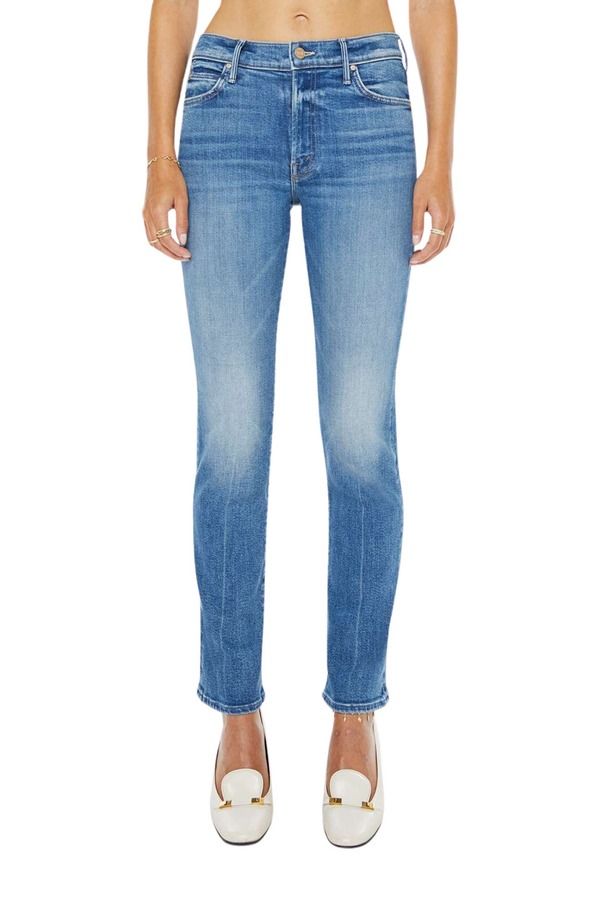 マザー レディース ボトムス デニムパンツ ストレート ハイウエスト ジーンズ MOTHER The Rascal Hover High Waistraight Leg Jeans Opposites Attract