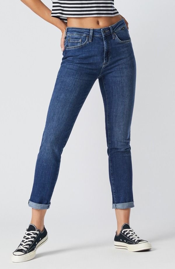マーヴィ ジーンズ レディース ボトムス デニムパンツ Mavi Jeans Kathleen Mid Waist Slim Boyfriend Jeans Mid Feather Blue ブルー