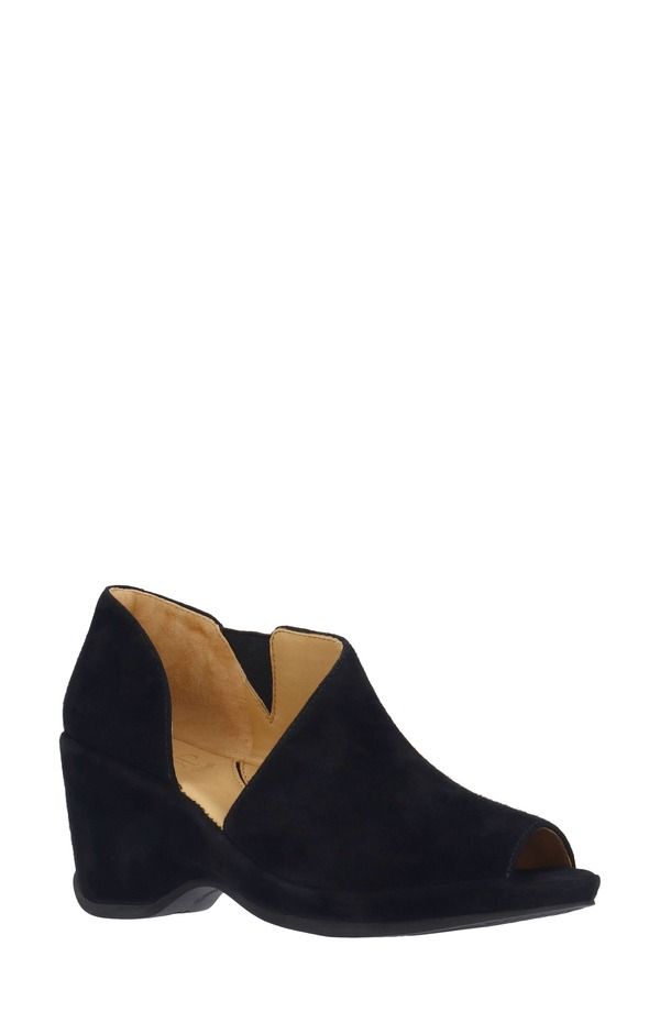 ラモールドピード レディース シューズ ヒール ブーツ LAmour des Pieds Oksana Peep Toe Bootie Black ブラック