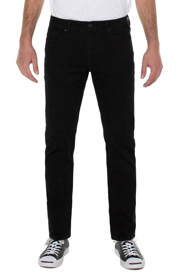 リヴァプール ロサンゼルス メンズ ボトムス デニムパンツ ストレート ジーンズ Liverpoolos Angeles Kingston Modern Straight Leg Jeans Jet Black ブラック